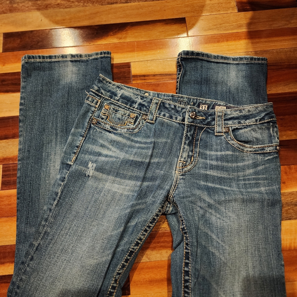 Miss Me Straight Leg Blue Jeans